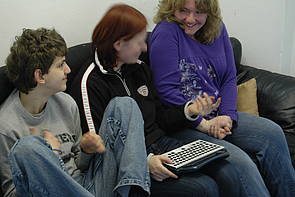 Andreas mit einer Mitschülerin