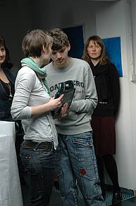 Diana und Andreas bei der Eröffnungsrede